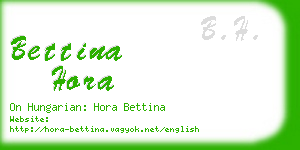 bettina hora business card